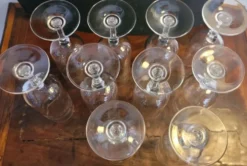 10 Verres/flûtes à champagne 16cl Cristal d'Arques modèle Matignon 70s