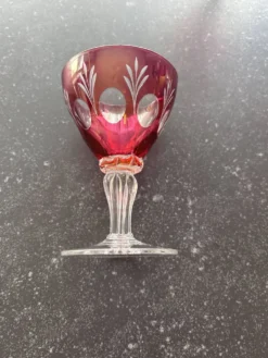 Verres à liqueur en cristal