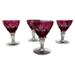 Verres à liqueur en cristal