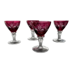 Verres à liqueur en cristal