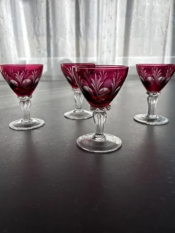 Verres à liqueur en cristal