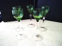 5 Verres à liqueur en verre soufflé