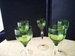 5 Verres à liqueur en verre soufflé