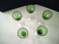 5 Verres à liqueur en verre soufflé