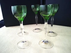 5 Verres à liqueur en verre soufflé