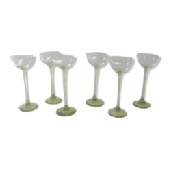 6 verres à liqueur sur pied Ouraline