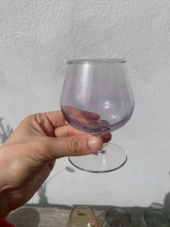 6 verres à pied ballon multicolores