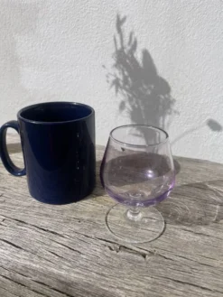 6 verres à pied ballon multicolores