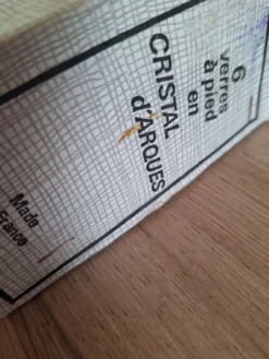 12 verres à pied cristal d'Arques de 2 taille differente