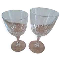 12 verres à pied cristal d'Arques de 2 taille differente