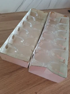 12 verres à pied cristal d'Arques de 2 taille differente