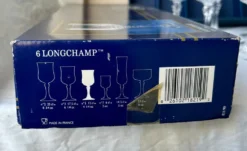 6 verres à pied en cristal
