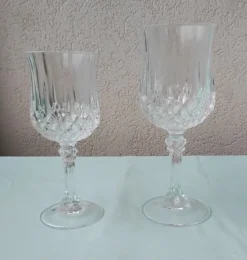 6 verres à pied en cristal