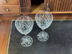 2 verres à pied en cristal DAUM modèle Bolero
