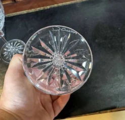 2 verres à pied en cristal DAUM modèle Bolero