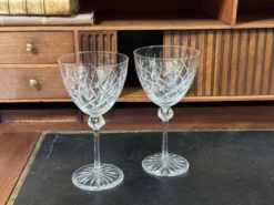 2 verres à pied en cristal DAUM modèle Bolero