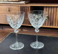 2 verres à pied en cristal DAUM modèle Bolero