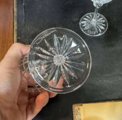 2 verres à pied en cristal DAUM modèle Bolero