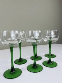 6 verres à pied vert Luminarc