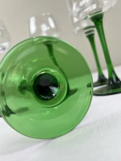 6 verres à pied vert Luminarc