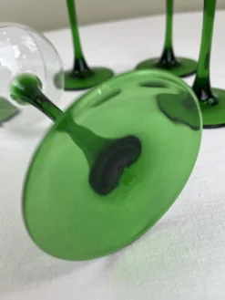 6 verres à pied vert Luminarc