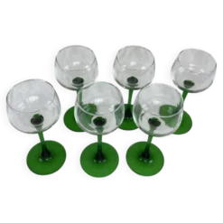 6 verres à pied vert Luminarc
