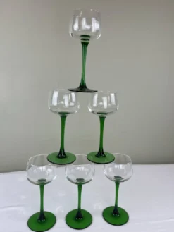 6 verres à pied vert Luminarc