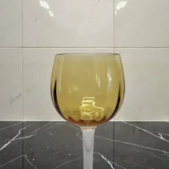 6 verres à vin ambrés en cristal
