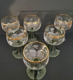 6 verres à vin blanc Roemer année 70