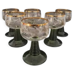 6 verres à vin blanc Roemer année 70