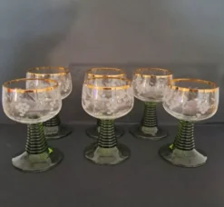 6 verres à vin blanc Roemer année 70