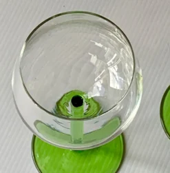 Verres à vin blanc soufflés vintage