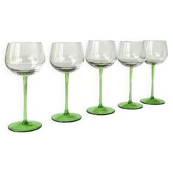 Verres à vin blanc soufflés vintage