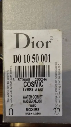 Verres à vin Christian Dior