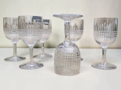6 verres à vin cuit - porto en cristal Baccarat / Nancy
