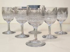 6 verres à vin cuit - porto en cristal Baccarat / Nancy