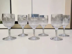 6 verres à vin cuit - porto en cristal Baccarat / Nancy