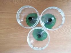 3 verres vin d'Alsace à pied torsadé vert 20 cl