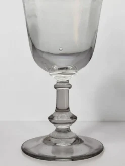 6 verres à vin / eau en verre gravé début XXème