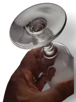 6 verres à vin / eau en verre gravé début XXème
