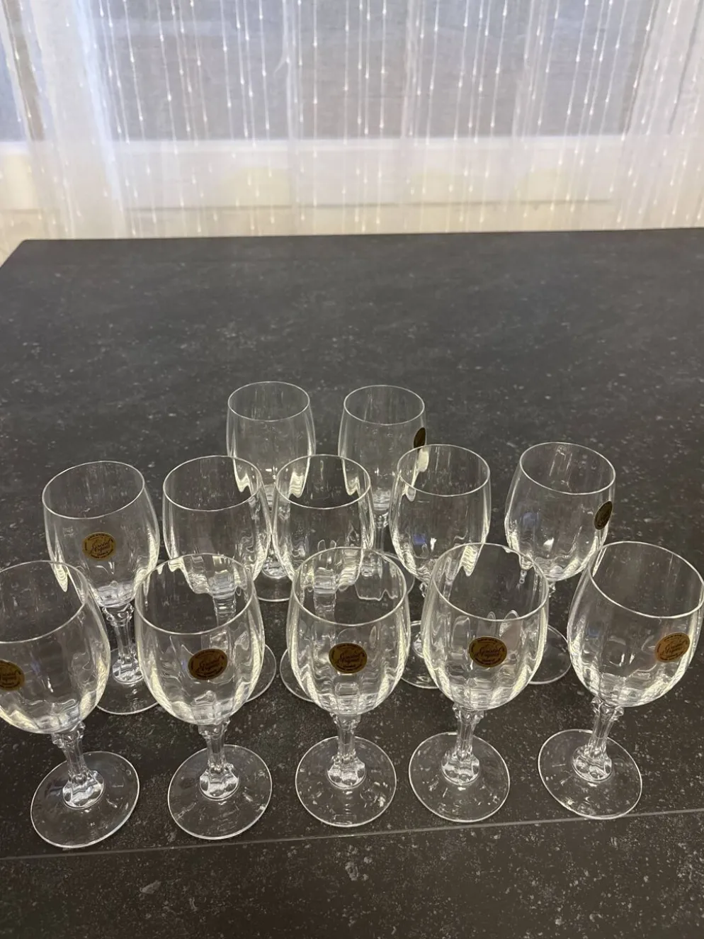 Verres à vin en cristal