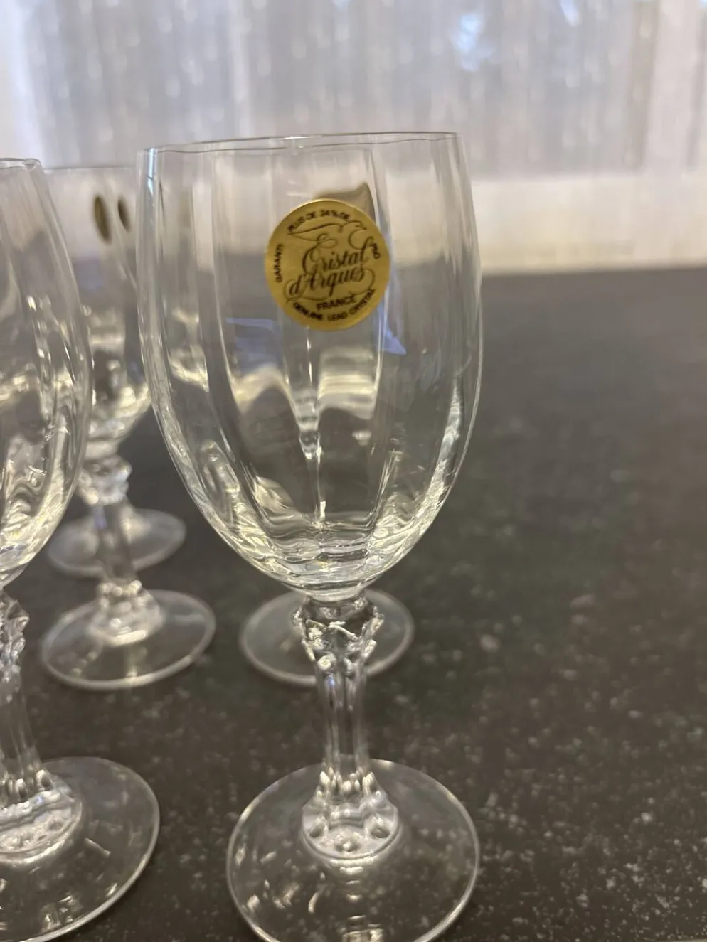 Verres à vin en cristal