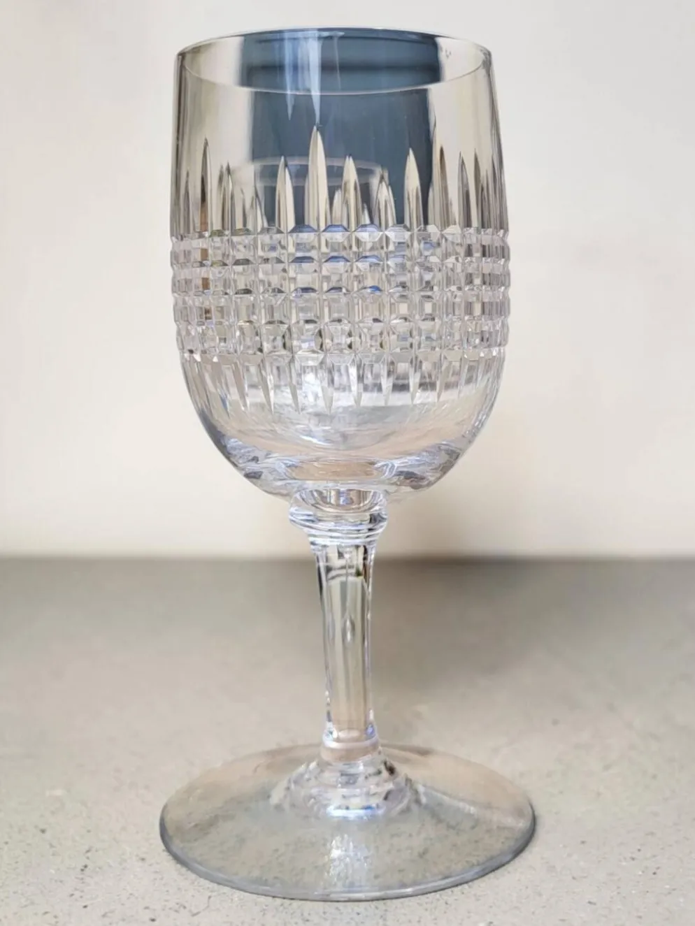 6 verres à vin en cristal de Baccarat, modèle Nancy