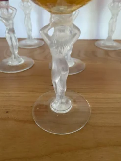7 verres à vin en cristal de bayel modèle Venus