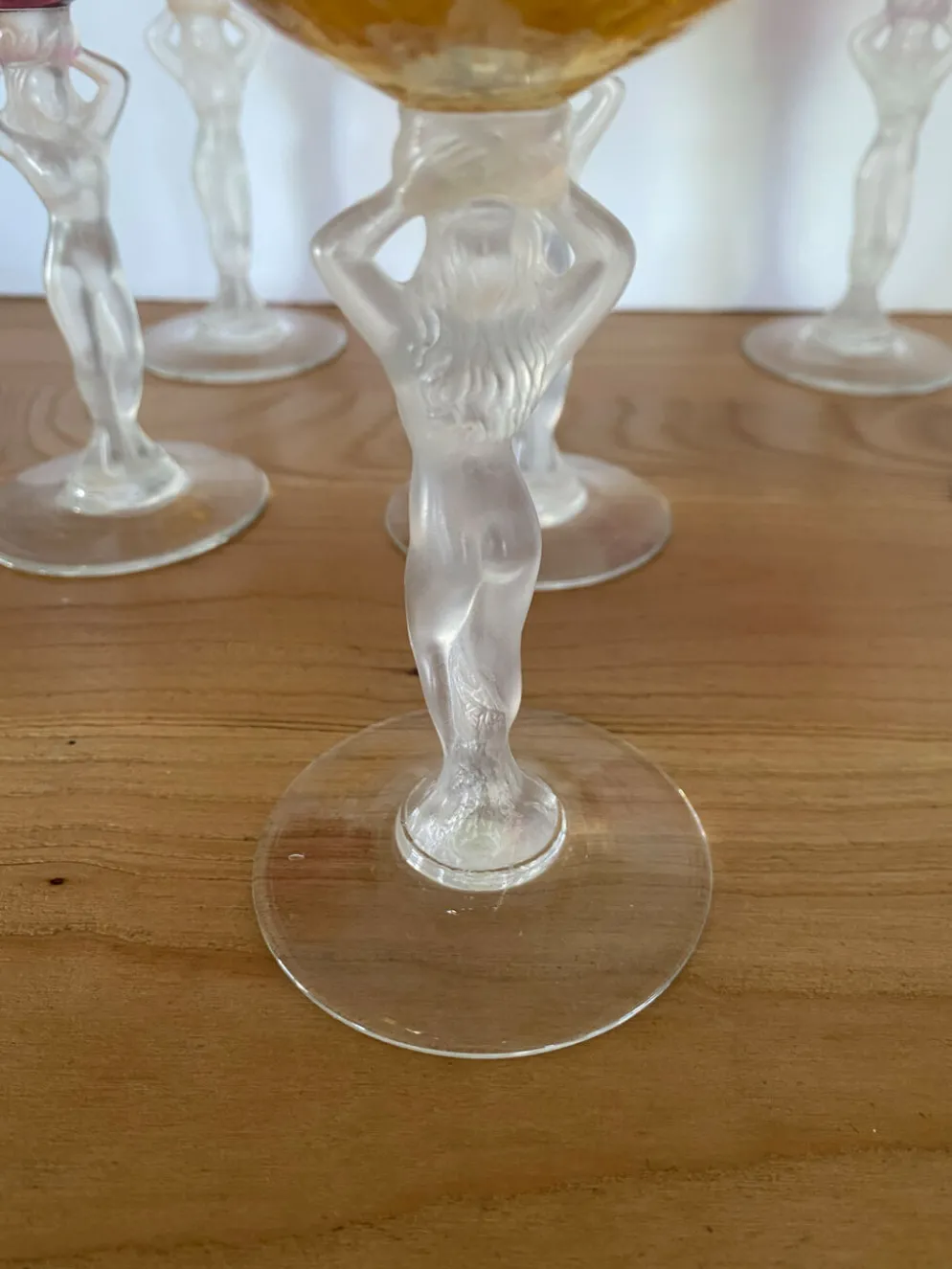 7 verres à vin en cristal de bayel modèle Venus