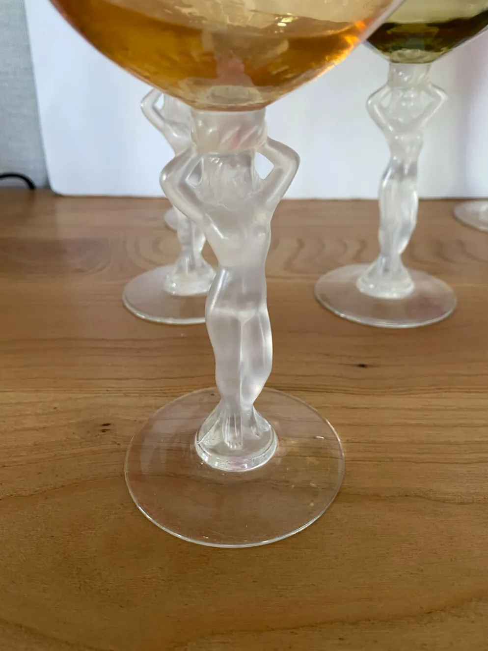 7 verres à vin en cristal de bayel modèle Venus