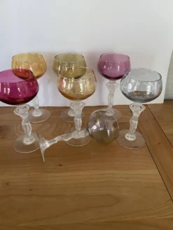 7 verres à vin en cristal de bayel modèle Venus