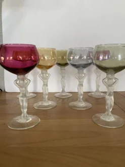 7 verres à vin en cristal de bayel modèle Venus