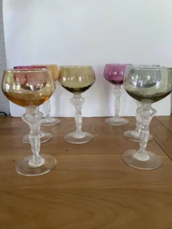 7 verres à vin en cristal de bayel modèle Venus