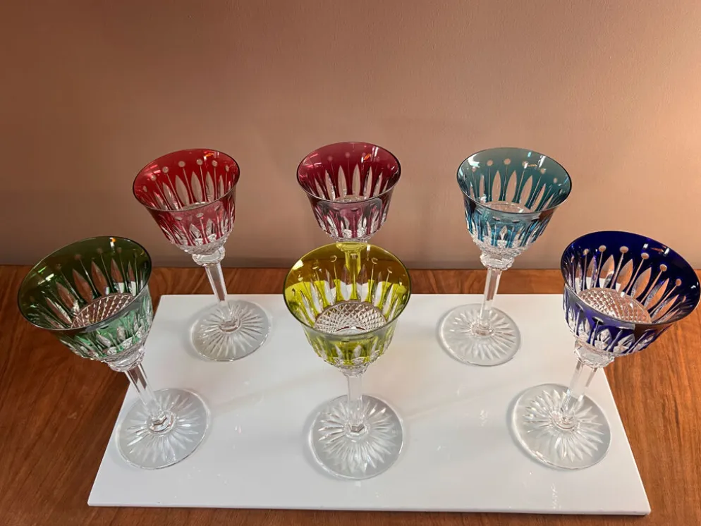 6 verres à vin en cristal Saint Louis